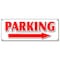 Signmission PARKING RIGHT ARROW BANNER SIGN parking lot garage valet long short term turn, B-Parking Right Arrow B-Parking Right Arrow - alternate 1